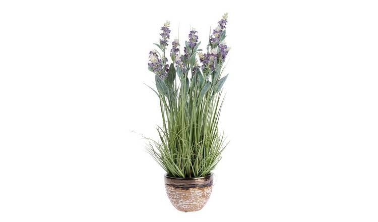 Homescapes Handcrafted Artificial Lavender Plant 66 cm - Purple