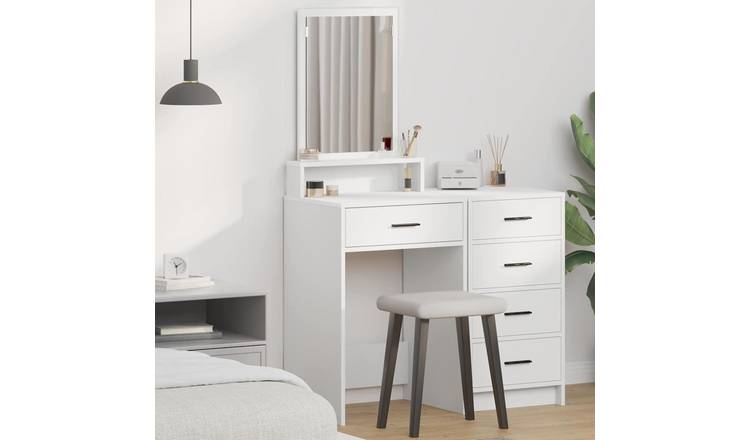 Walplus Engineered Wood Dressing Table - White - 50 x 41 x 140 cm
