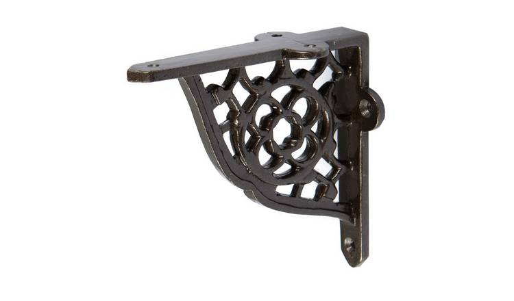 Hammer & Tongs Honeycomb Iron Shelf Bracket - Grey - Raw
