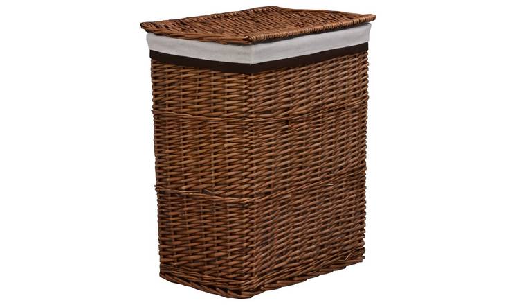 Walplus Laundry Basket Willow - Brown - 43 x 34 x 57.5 cm