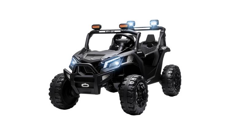 AIYAPLAY 24V 2-Seater Remote Control Ages 3-8 Electric Ride On Car – Black