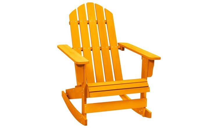 Walplus Garden Adirondack Rocking Chair - Orange - 70 x 91.5 x 92 cm