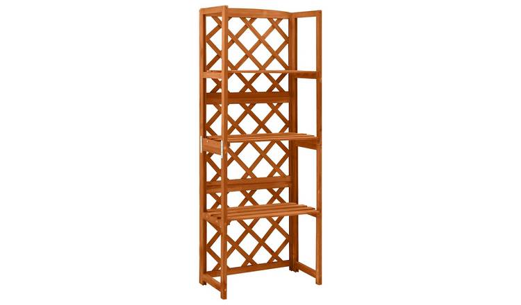 Walplus Wood Trellis with Shelves Solid Fir - 55 x 30 x 140 cm