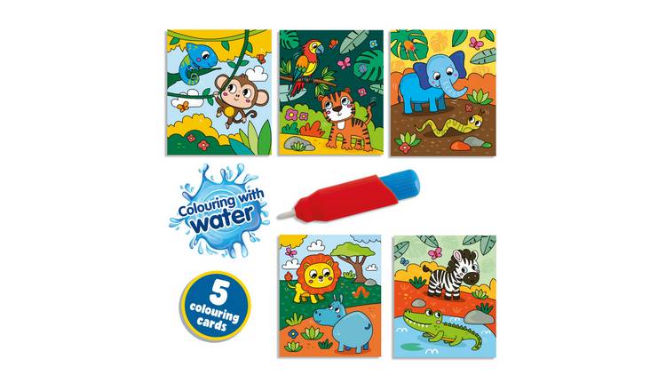 SES Creative Colour With Water Book Safari Craft Set