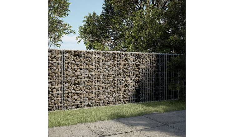 Walplus Stainless Steel Gabion Basket - Silver - 250 x 100 x 100 cm