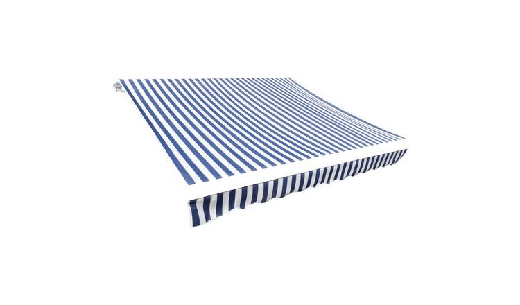 Walplus Polyester Awning Top Replacement - Blue and White - 450 x 300 cm