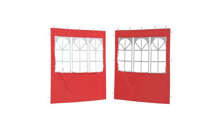 Walplus 200 x 195 cm PE Replacement Party Tent Sidewalls 2pcs - Red