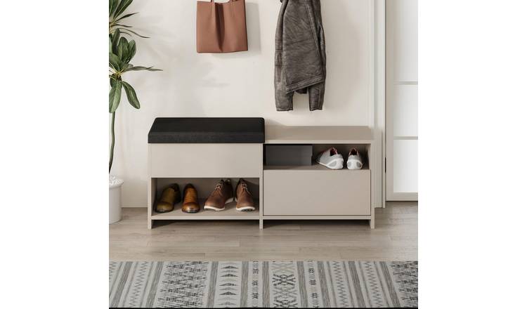 Decortie Filux Particleboard Bench With Fabric Seat - Sand