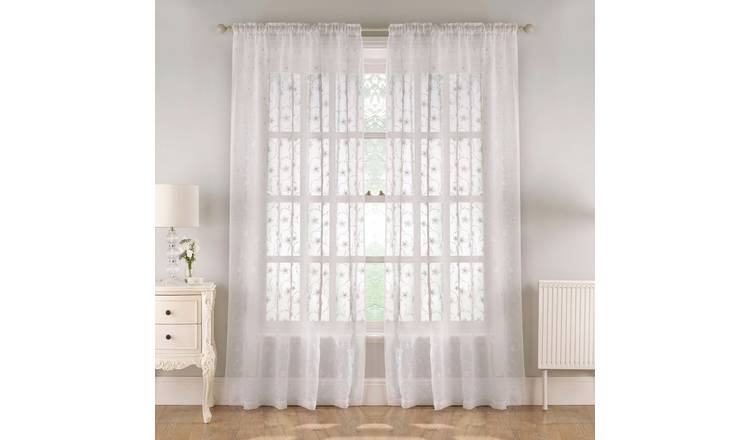 Tyrone Textiles Belle Voile Panels - 140 x 183cm - White