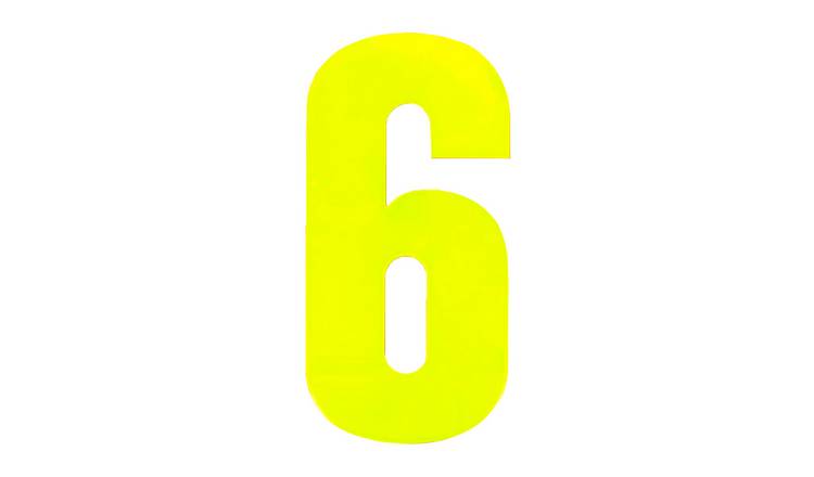 Securit 6 Hi-Vis Bin Number - Yellow