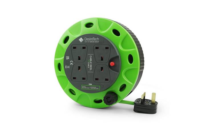 Desiretech 13A 4 Socket Cable Reel Extension Lead - 5 Metre