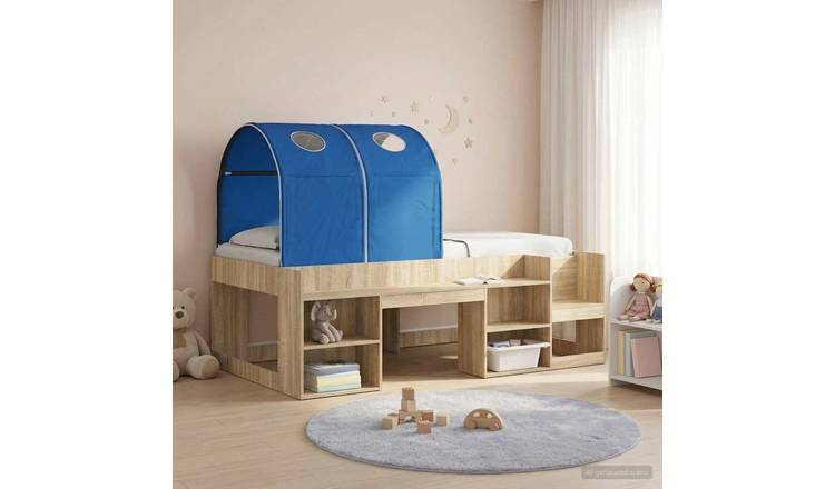 Walplus Pack of 2 Fabric Kids Bed Tunnel - Blue - 211 x 52.5 x 2 cm