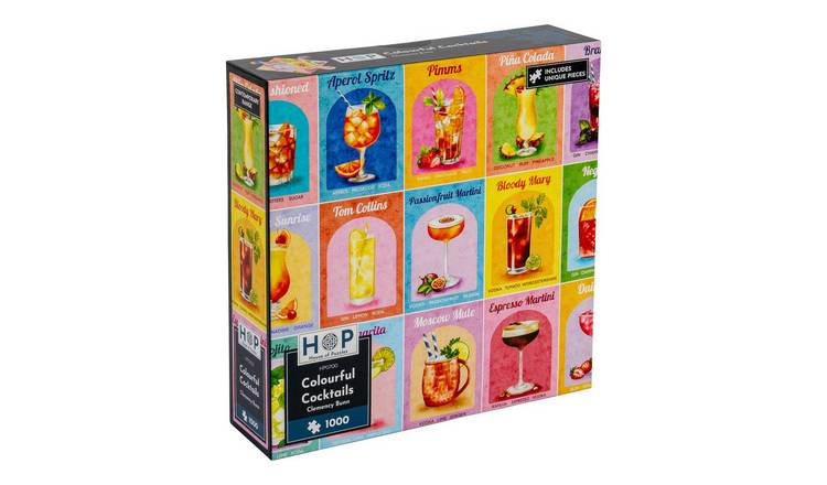 The House of Puzzles Colourful Cocktails 1000 Piece Jigsaw Puzzle
