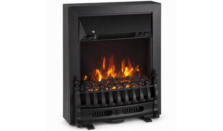 HOMCOM 2000W Freestanding and Inset LED Flame Electric Stove – Black
