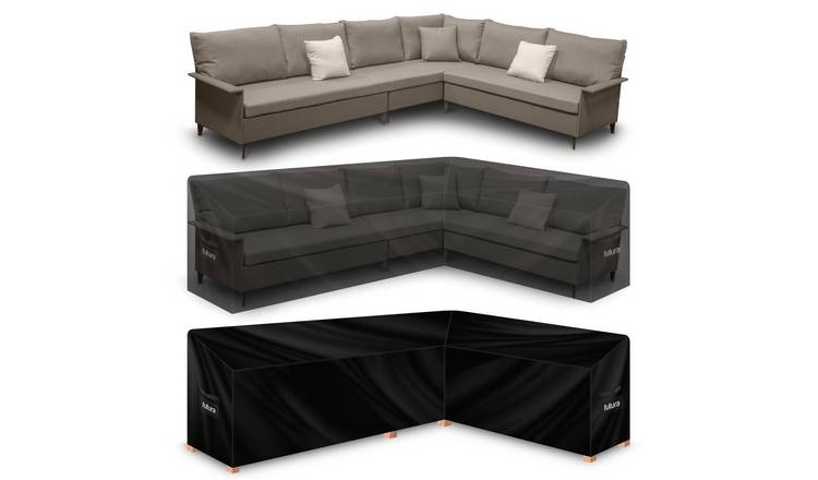 Futura L Shape Waterproof Deluxe Garden Furniture Cover 260cm - Black