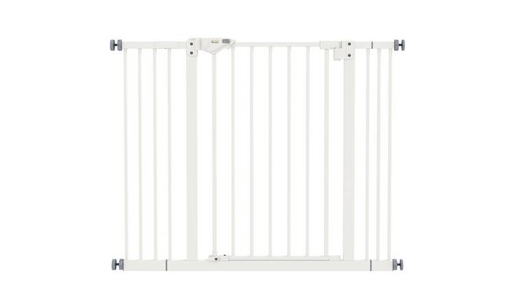 PawHut Pressure Mount 2-Extension Auto Closing Dog Gate - 74-100cm - White