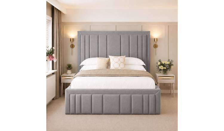 Bed Choices Emperor Kingsize Bed Frame 54" Headboard - Light Grey