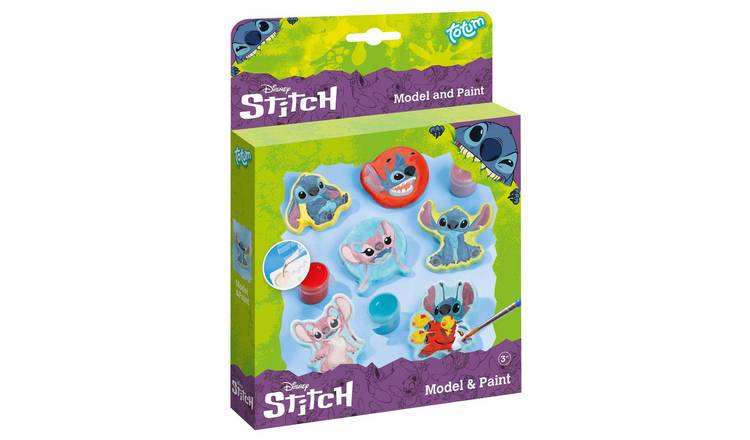 Totum Disney Stitch April Plaster Model & Paint Craft Activity Set