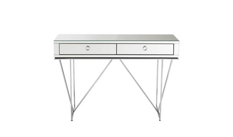 Orsina Rovo Mirrored Drawers Console Table – Silver