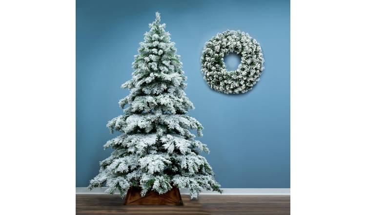 Christmas Tree World 7ft Snow White Fir Hook-On Branches Tree