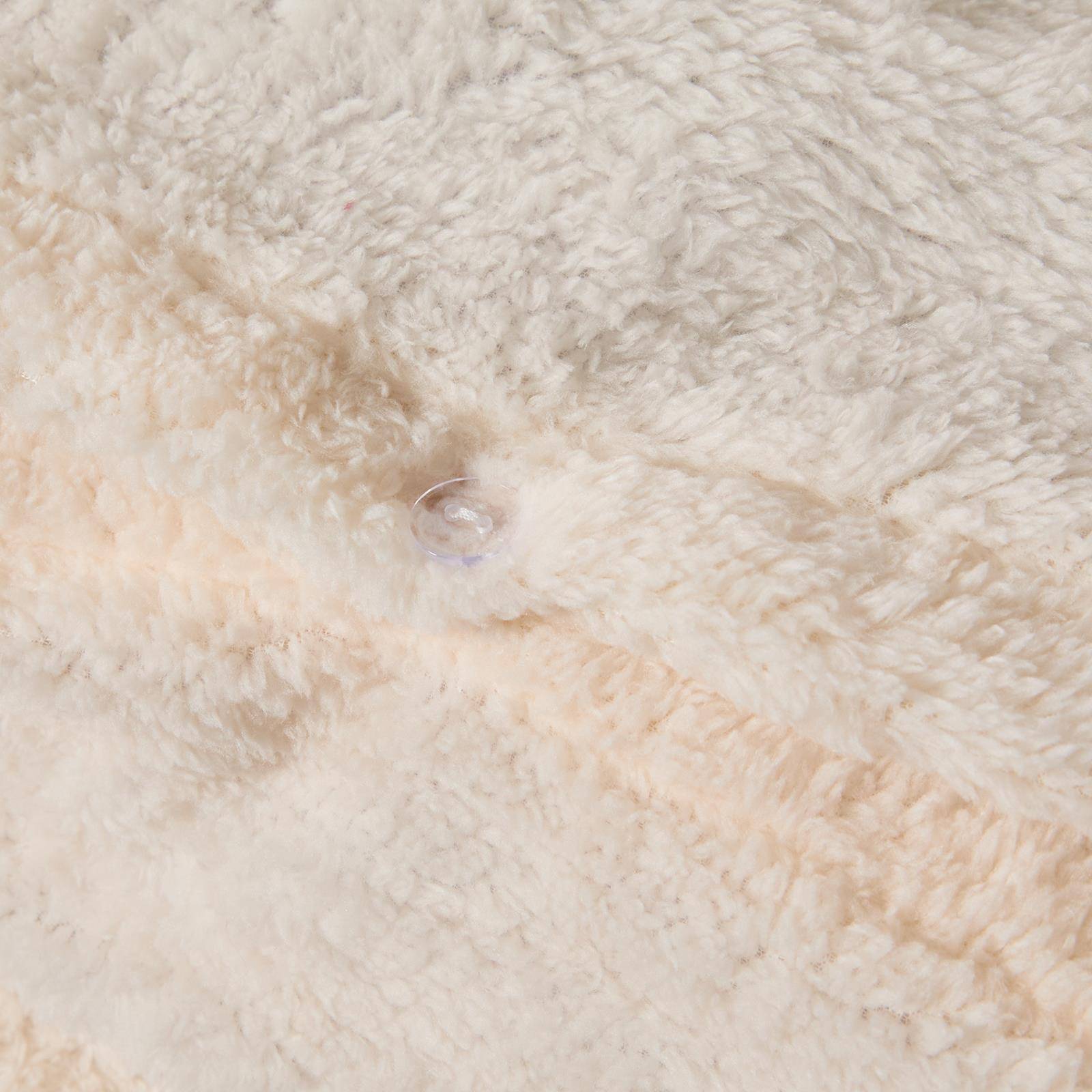 OHS Frill Teddy Fleece Cream Duvet Set -  Double - Image 5