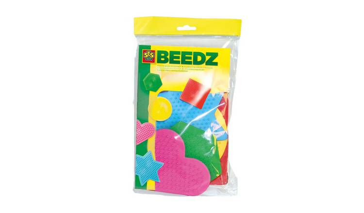 SES Creative Iron On Beads 5 Piece Pegboard Base - White