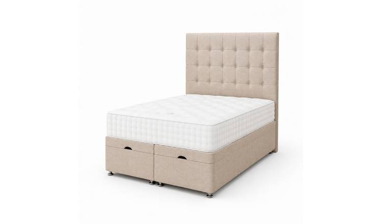 Comfy Deluxe Tokyo 5ft King Size Ottoman End Lift  Bed Set - Linen Beige