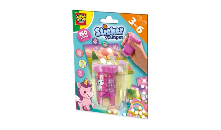SES Creative Sticker Stamper Fantasy Animals Craft Set