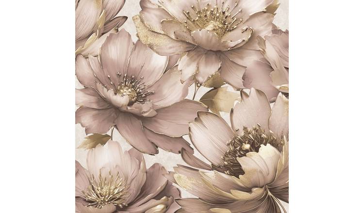 Muriva Aminah Floral Wallpaper - Blush Pink