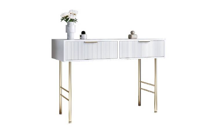 CARME Home Esme Dressing Table - White/Gold