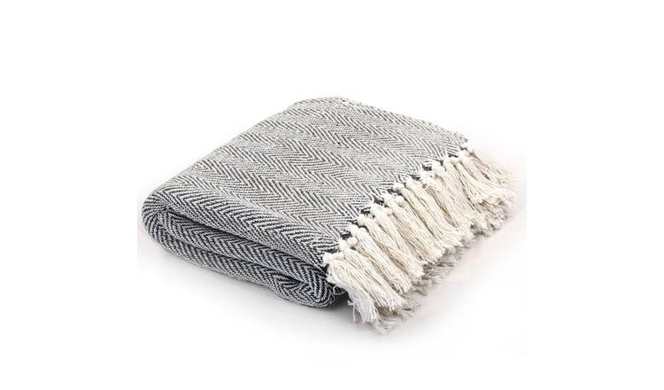 Walplus Cotton Throw Blanket - Navy Blue - 220 x 250 cm