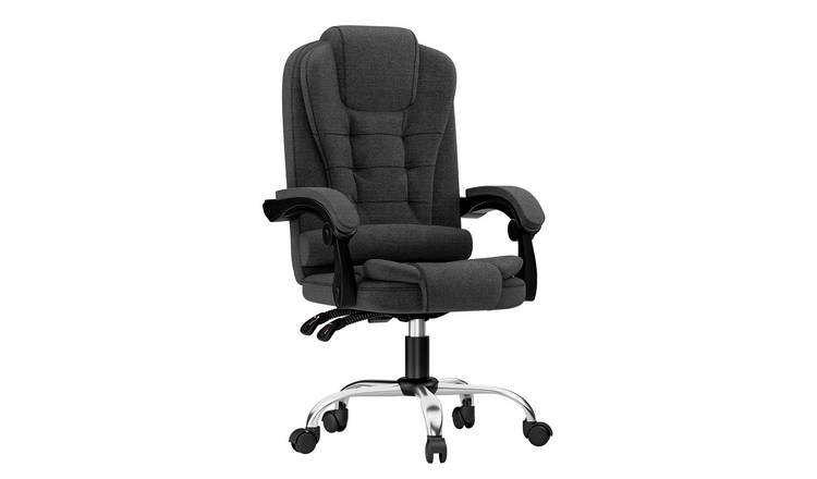 Rattantree Fabric Ergonomic Swivel Office Chair - Dark Grey