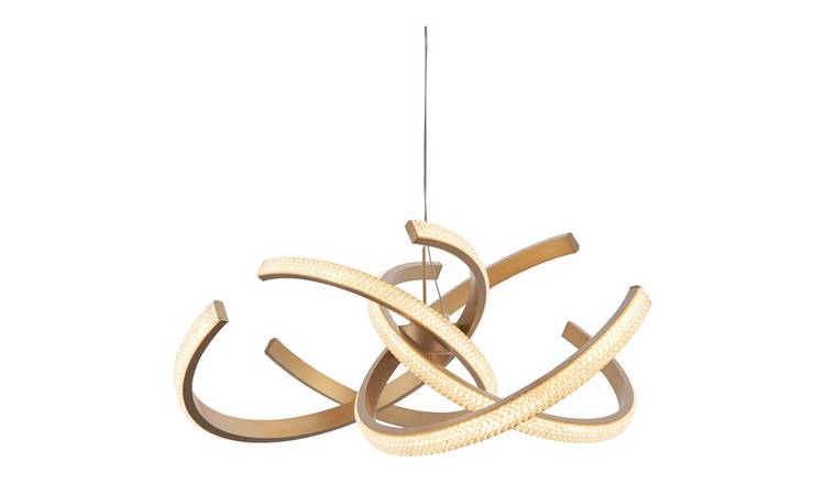 Loops Direct Steel and Aluminium Pendant Light - Satin Gold