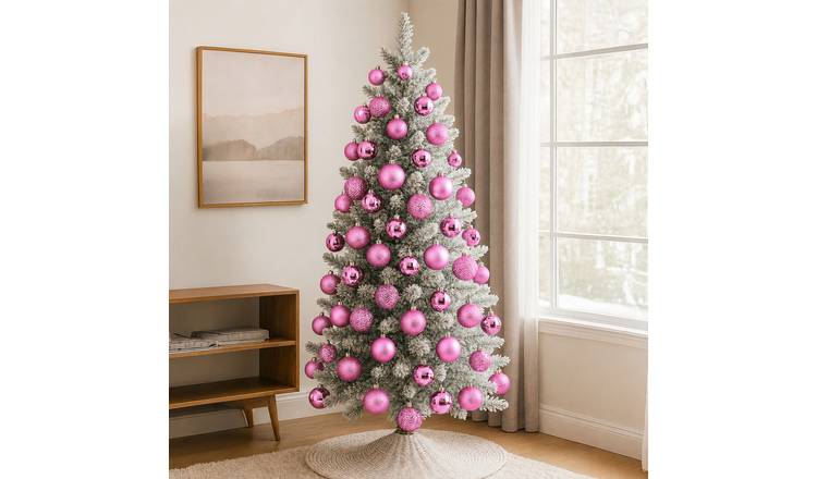 Neo 36PCS Christmas Tree Ornaments Set -  Frosted Pink