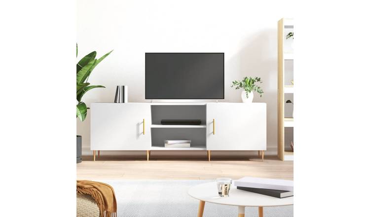 Walplus Engineered Wood TV Cabinet - White - 150 x 30 x 50 cm