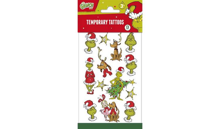 Totum Grinch Temporary Tattoos Craft Set - Age 3+