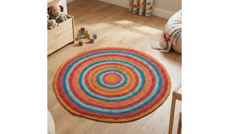 Orsina Multicoloured Kids Multicolour Rug - 100 x 100cm