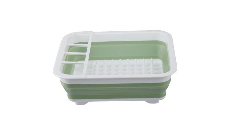 Orsina Umbria Collapsible Dish Rack - Green and White