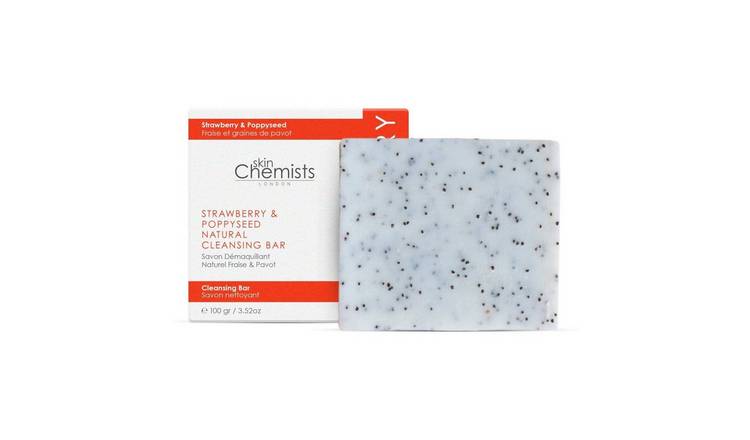 skinChemists Strawberry & Anti-Ageing Poppy Seed Cleansing Bar - 100g