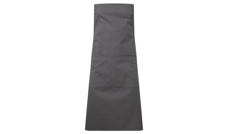 Premier Unisex Adult Swap & Pop Customizable Full Apron - Dark Grey