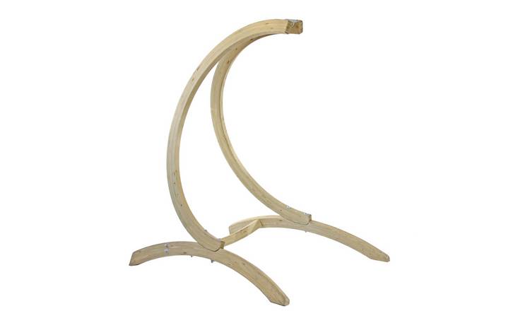 Amazonas Globo Single Weather-Resistant Wooden Hanging Chair Stand - Natural