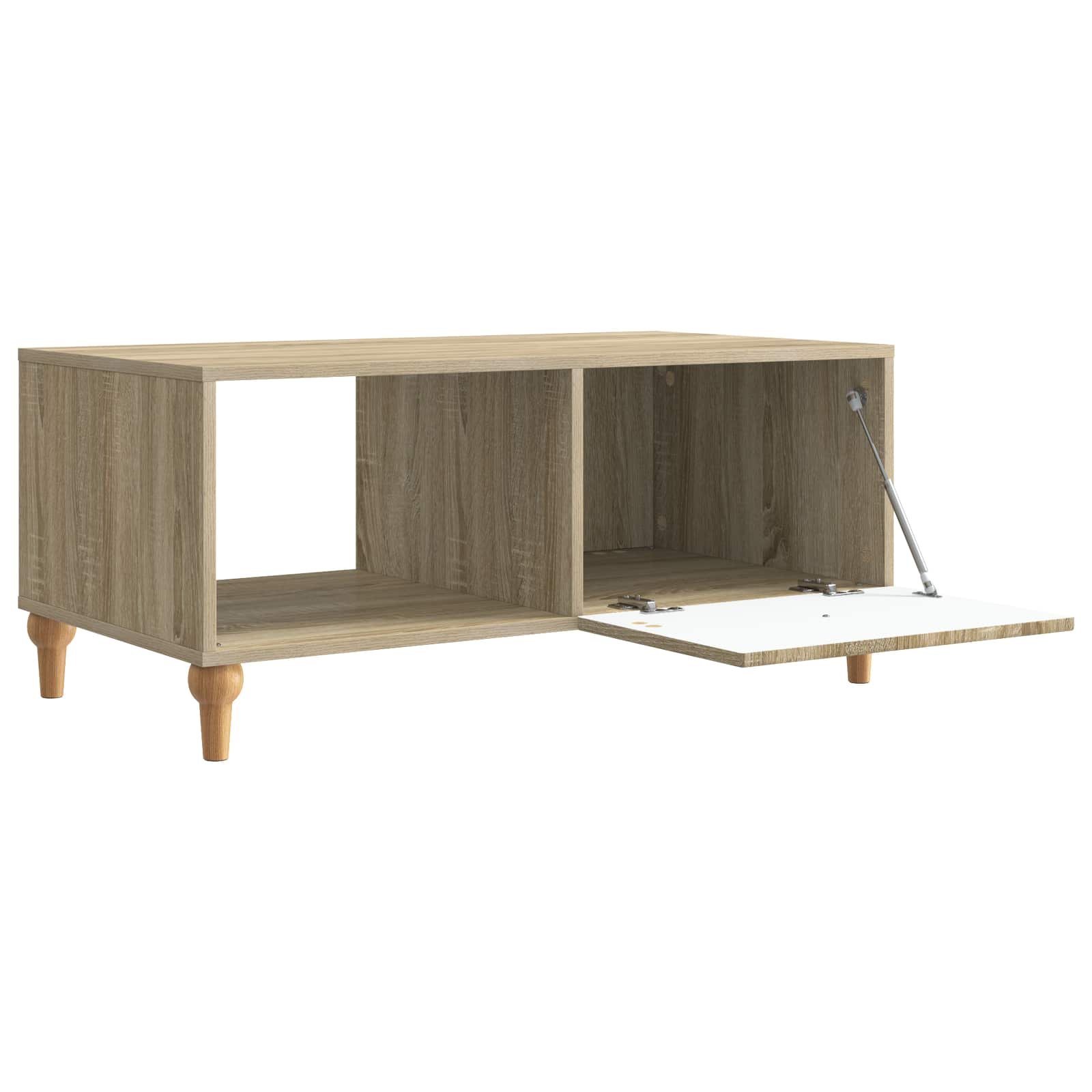 Walplus 2 Shelf Living Room Coffee Table - Sonoma Oak - 90 x 50 x 40 cm - Image 3