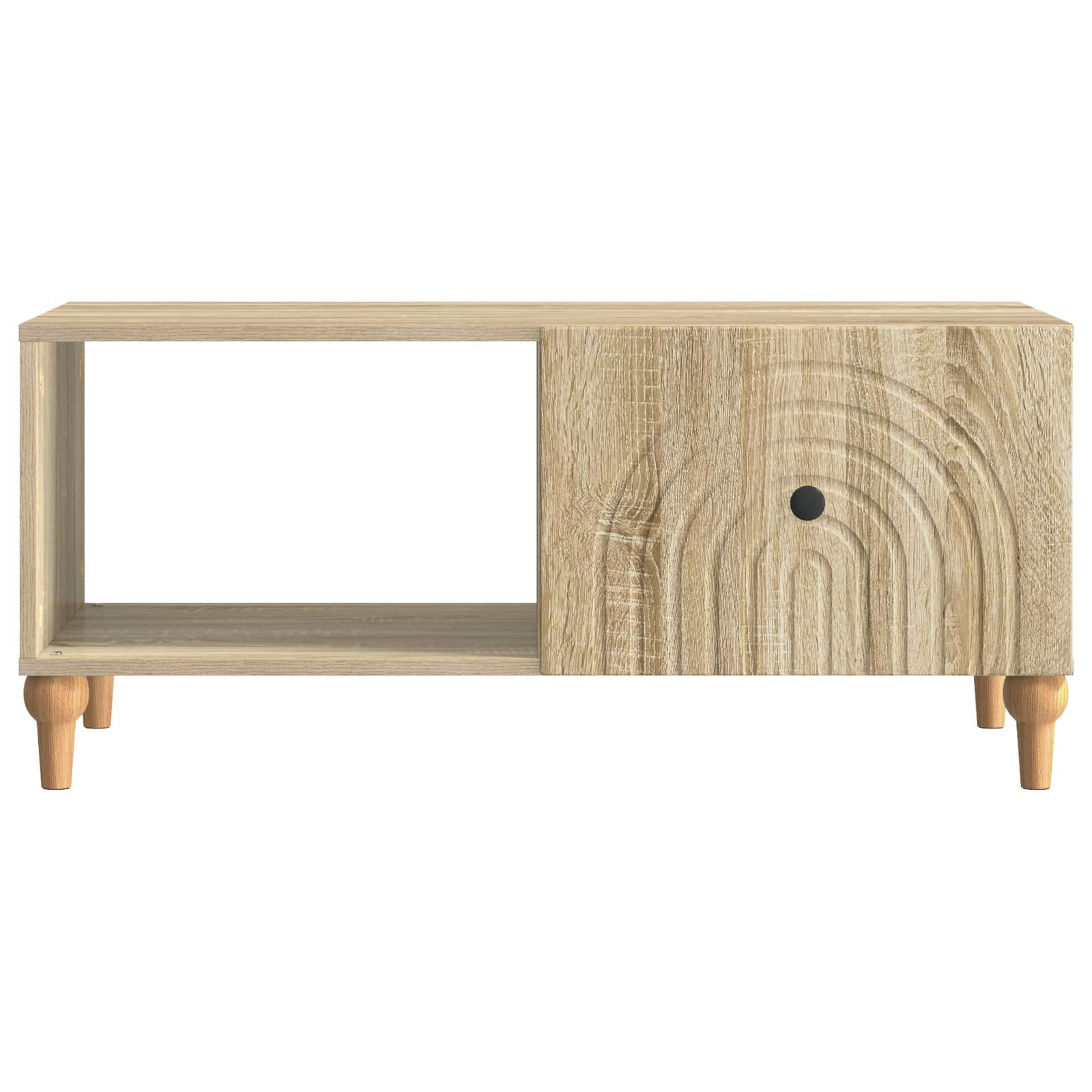 Walplus 2 Shelf Living Room Coffee Table - Sonoma Oak - 90 x 50 x 40 cm - Image 4