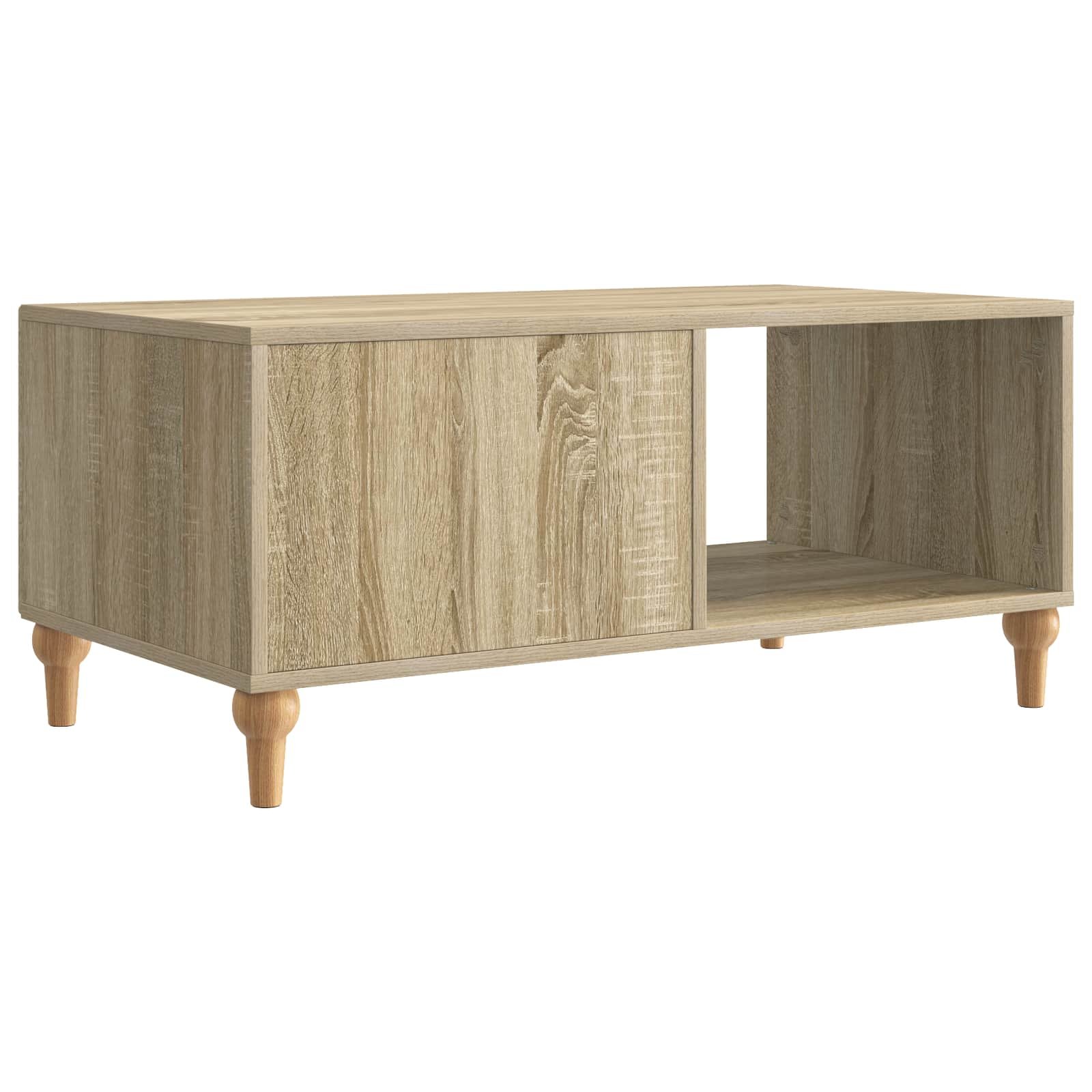 Walplus 2 Shelf Living Room Coffee Table - Sonoma Oak - 90 x 50 x 40 cm - Image 6