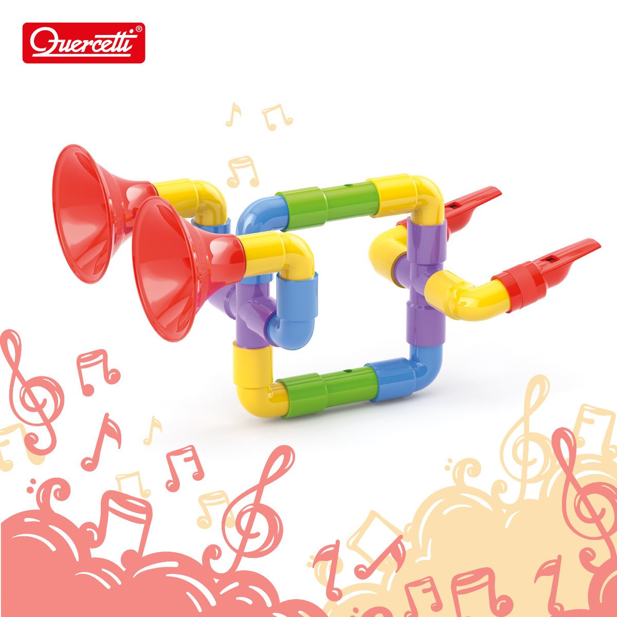 Quercetti Super Saxoflute Build Musical Instrument Toy - Age 3+ - 24 Piece - Image 2