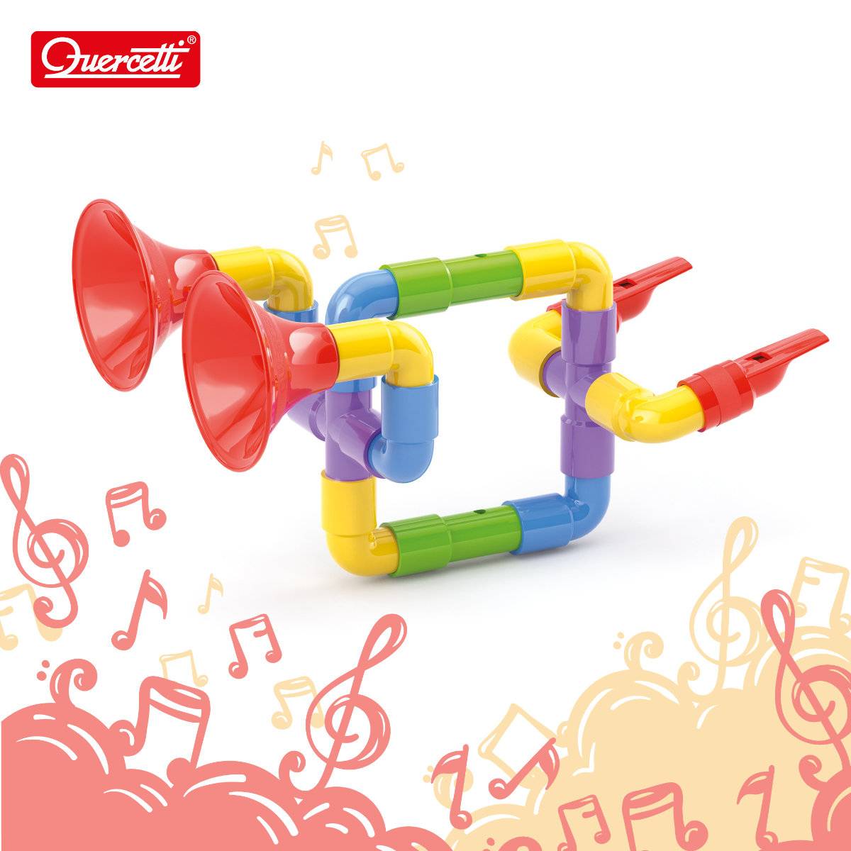 Quercetti Super Saxoflute Build Musical Instrument Toy - Age 3+ - 24 Piece - Image 2