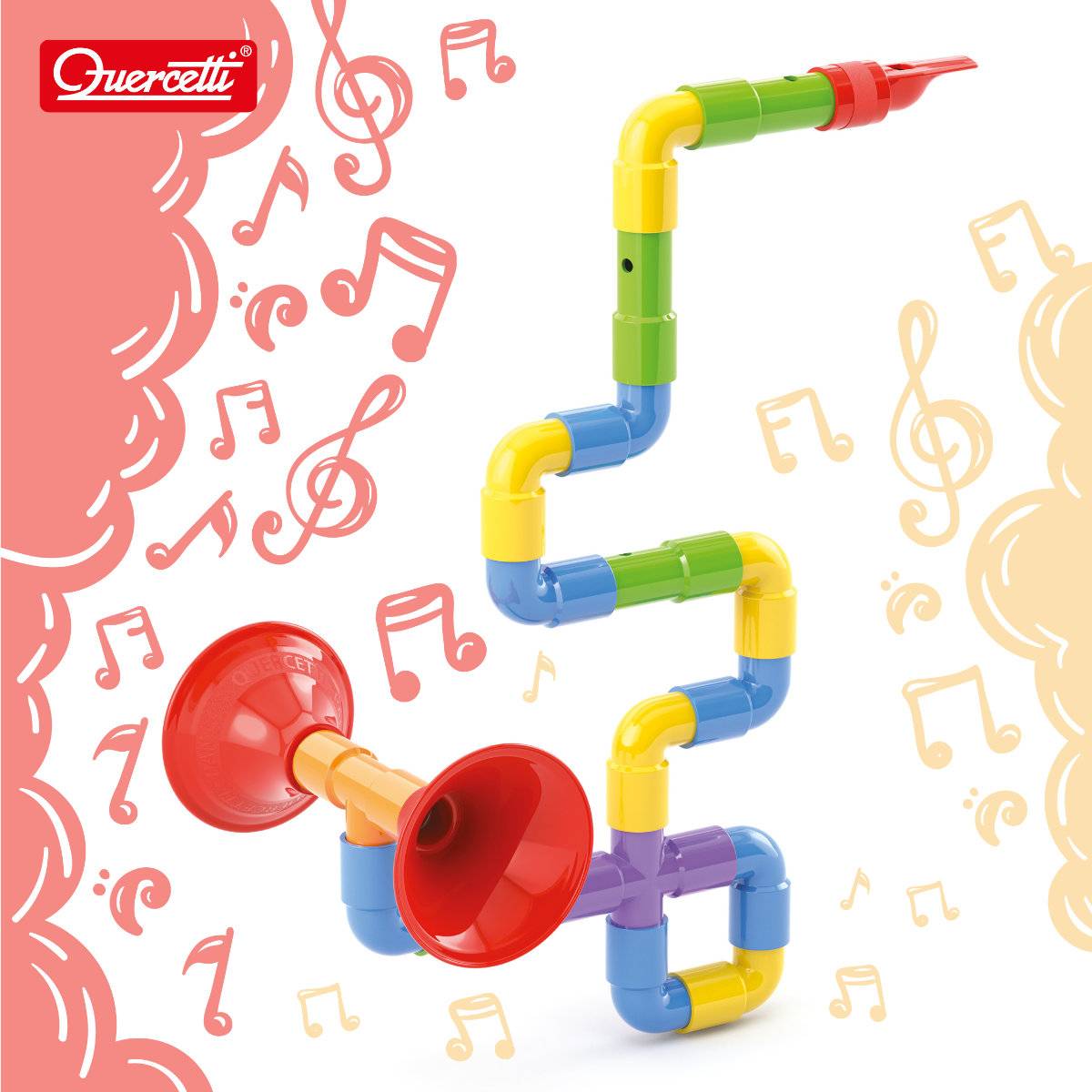 Quercetti Super Saxoflute Build Musical Instrument Toy - Age 3+ - 24 Piece - Image 3