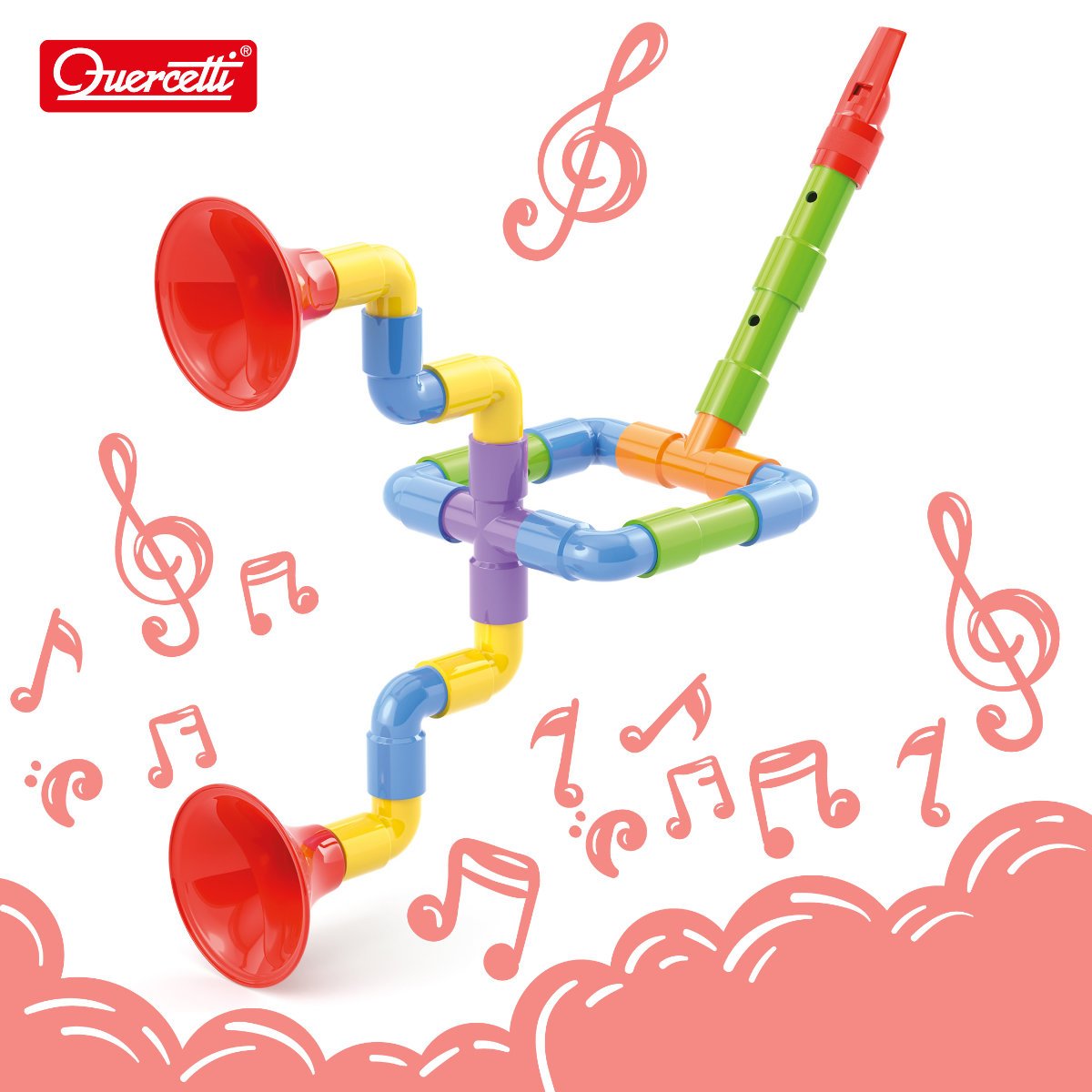 Quercetti Super Saxoflute Build Musical Instrument Toy - Age 3+ - 24 Piece - Image 4