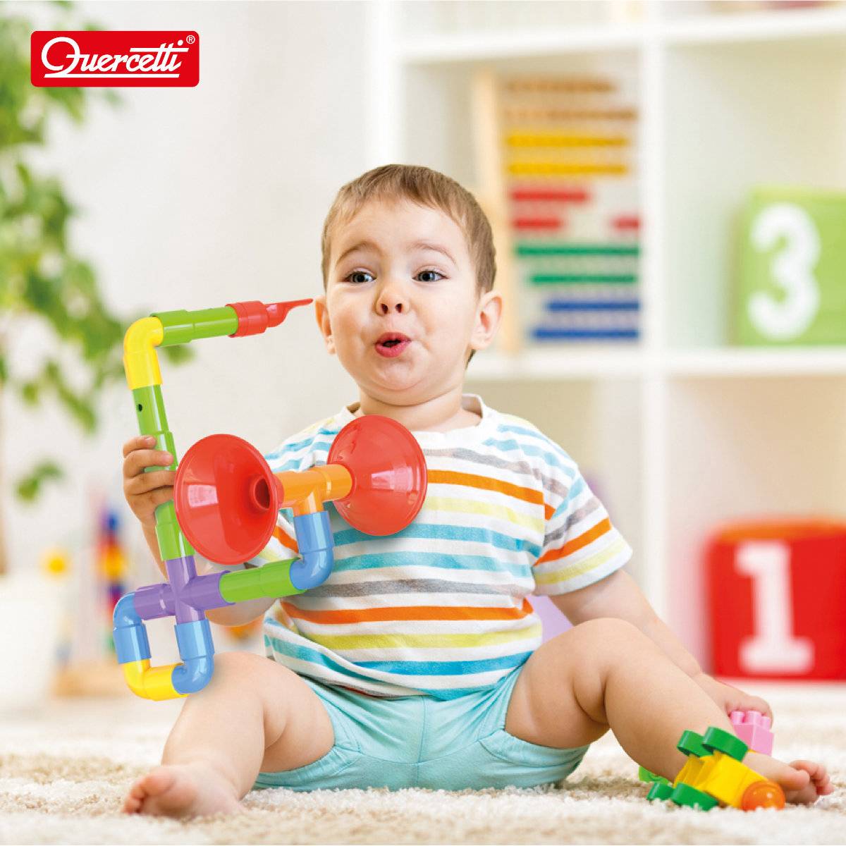 Quercetti Super Saxoflute Build Musical Instrument Toy - Age 3+ - 24 Piece - Image 5