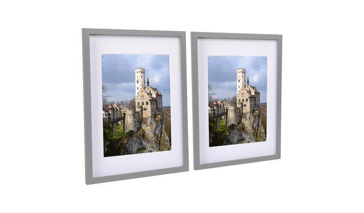 Nicola Spring Photo Frames - A3 with Mount - Set of 2 - Grey